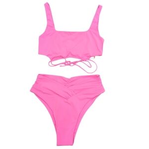 NWT Riot Swim Set Joss Top And Pico Botton XS Bubblegum Pink